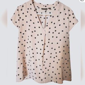 Halogen Cream Polka Dot Top